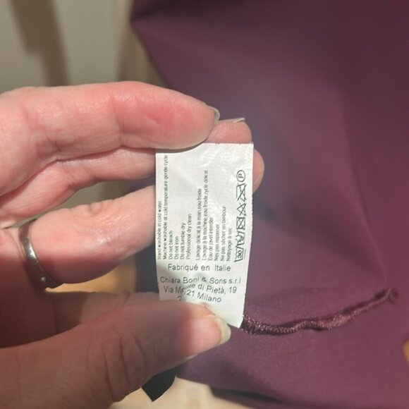 🎀CHIARA BONI purple midi sheath dress made in Italy - Picture 12 of 12